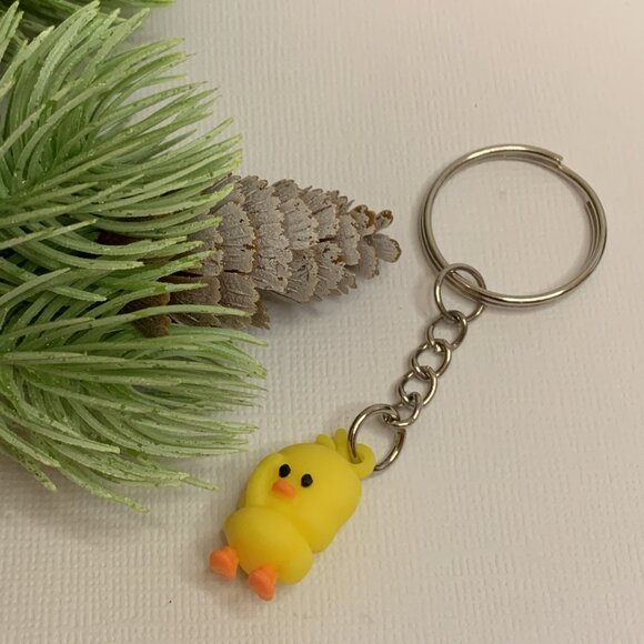 Rubber Duck, Rubber Duck Keychain, Ducky Keychain, Gift Idea, Yellow Duck - Picture 3 of 4
